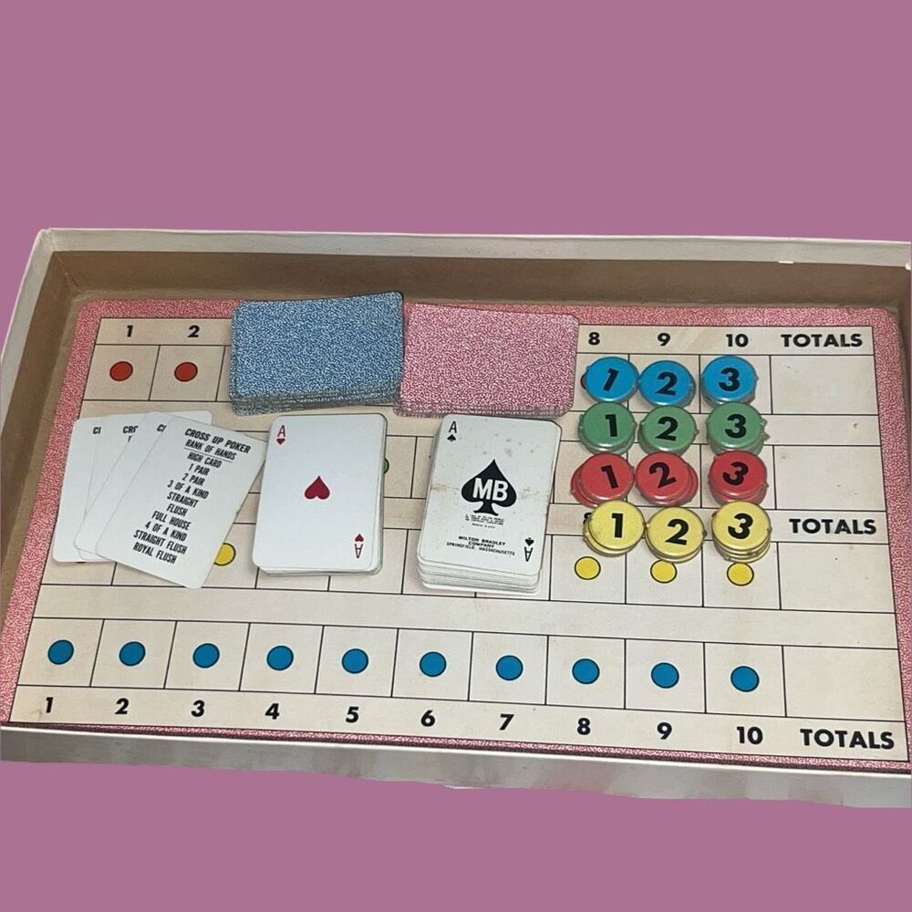 Vintage Milton Bradley 1968 Cross Up Poker Game COMPLETE - Picture 5 of 6